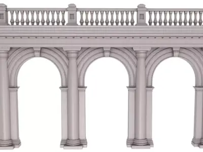 classic Arched doorway 3D model