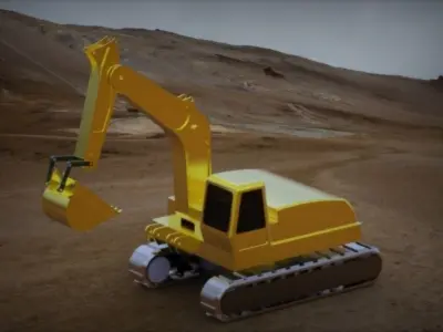 Excavator 3D model get