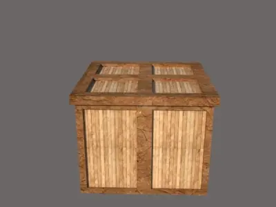 wooden box Free 3D model