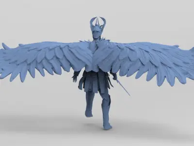 Fallen Angel With wings 3D model