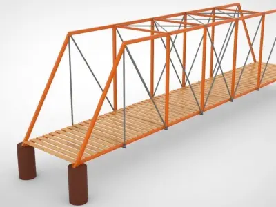 Truss Bridge 3D model