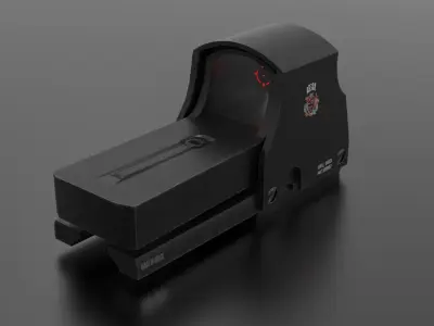 holographic sight 551 Low-poly 3D model
