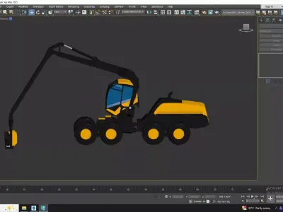 Harvester Forestry Scorpion Low-poly 3D model