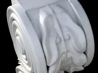 buttress marble corbel Low-poly 3D model