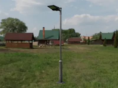 Street lamp 3D model Free low-poly 3D model
