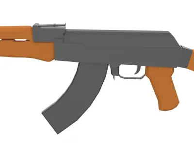 AK-47 Assault Rifle Low Poly Free low-poly 3D model