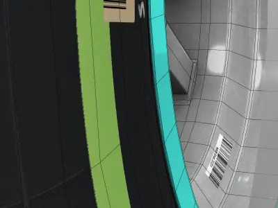 W06 Intermediate rear tyre Low-poly 3D model