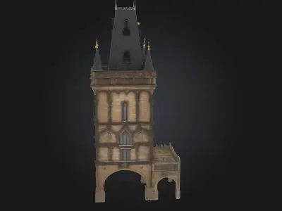 Gothic Tower Architecture  A Soaring Symbol of Dark Elegance 3D model