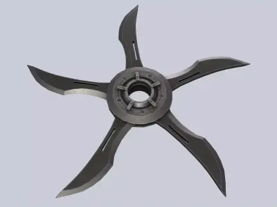 Scifi shuriken Low-poly 3D model