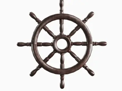 Vessel Wheel 01  Low-poly 3D model