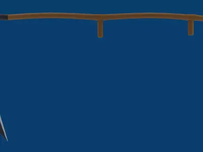 Scythe Low-poly 3D model buy