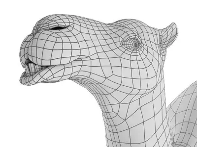 Camel Base Mesh Low-poly 3D model