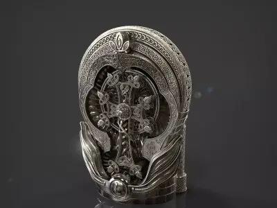 Epic Cross Very Great Sculpture and Historical 3D model 3D print model