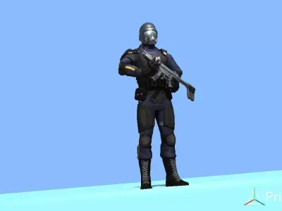 Soldier model Free low-poly 3D model