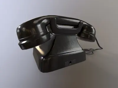 Phone vintage Siemens w48 Low-poly 3D model