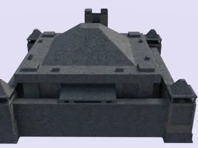 Low Poly Detailed Middle Age Medieval Castle for Strategy Games Low-poly 3D model