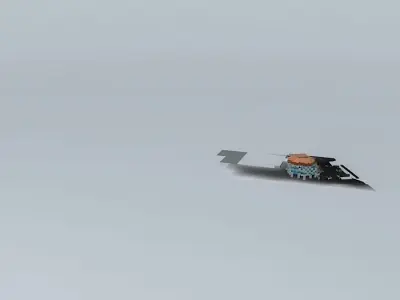 restaurant plane flying in sky 3D model