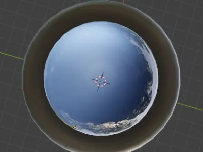 Ufo with ray 3D model