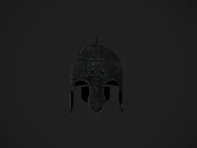 Medieval Knight Helmet Low-poly 3D model purchase