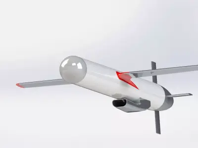 Cruise Missile Model - 3D Printable STL OBJ GLB BLEND 3D print model