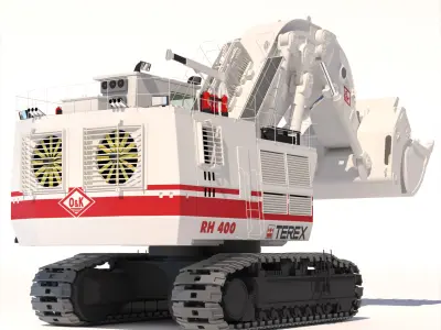 Excavator TEREX O K RH400 3D model