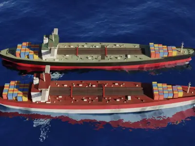 Oil Tanker ship  3D Model Pack