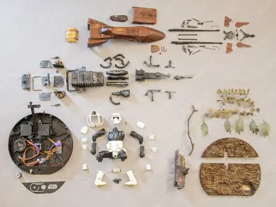 SpeederBike Return of the JEDI Did3D Animatronic 1-8 Scale 500mm 3D print model