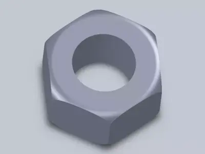 NUT hexagonal Free 3D model