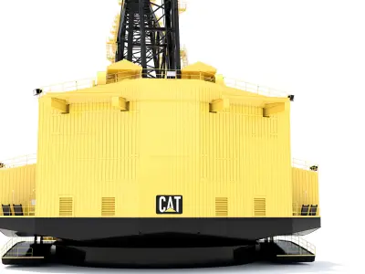 Dragline 3D model crane 3D model