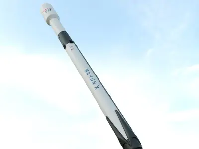 Space rocket Free 3D model
