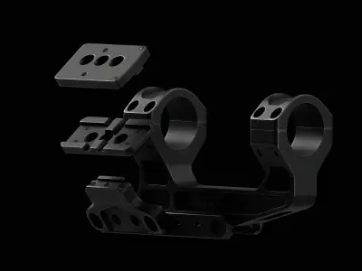 Unity Tactical Fast - LPVO MOUNT Low-poly 3D model