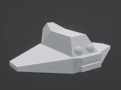 bird lowpoly spacecraft Free 3D model