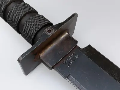Combat knife pbr realistic 3d model  Low-poly 3D model