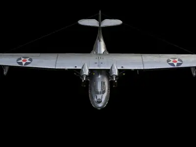 Consolidated PBY Catalina  Low-poly 3D model