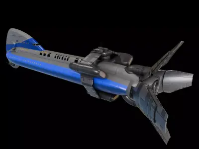 colony spaceship 3D model