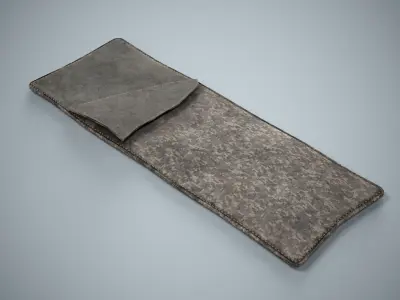 Military Sleeping Bag - Worn Pixel Low-poly 3D model