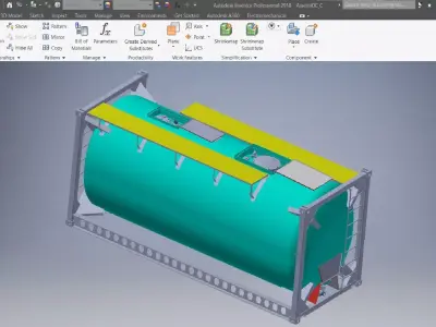 Industrial chemical tank 3d model 3D model