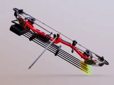 Compound Bow Low-poly 3D model purchase