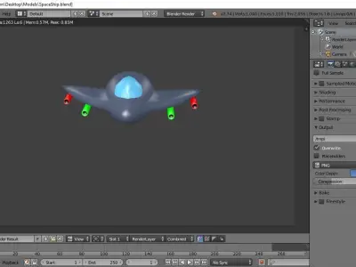 Space Ship Free low-poly 3D model buy
