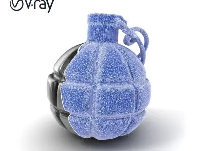 Vintage Iron Bomb 1940s Warfare Design model pack Low-poly 3D model