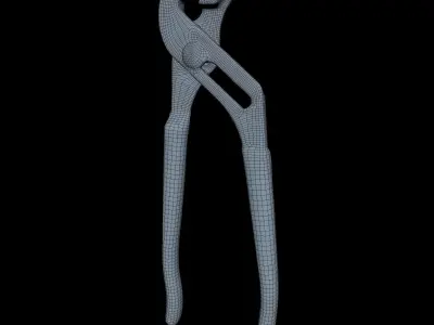 Wrench Middle Poly 3D model purchase