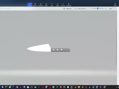knife on computer screen Free 3D print model