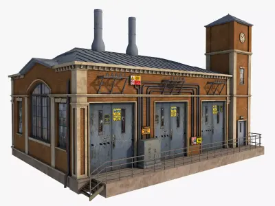 Factory Building 5 3D model