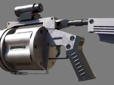grenade launcher 3d model Low-poly 3D model