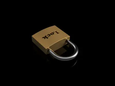 Realistic Looking Padlock with opening function Free low-poly 3D model
