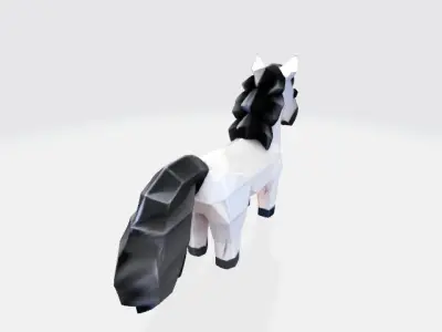 Lowpoly horse Low-poly 3D model