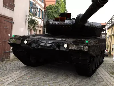 Leopard 2 Tank in fbx and obj formats 3D model
