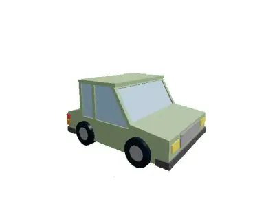 Low-Poly 3D Modeled Car 3D model