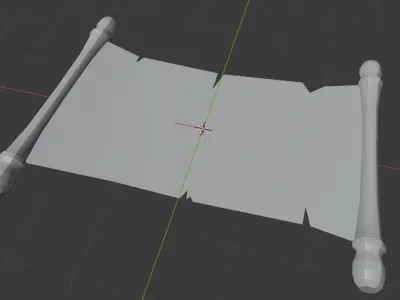 Old Scroll Low-poly 3D model