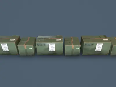Boxes Common Enviroment Assets Low-poly 3D model